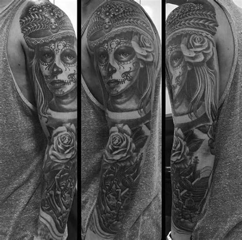 50 La Catrina Tattoo Designs For Men - Mexican Ink Ideas