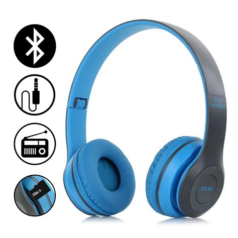 P Wireless Headphones Bluetooth Foldable Headset With Microphone And