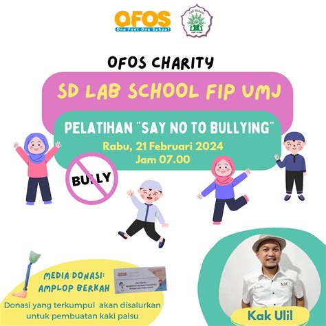 Katakan STOP BULLYING Di Sekolah Dan Ciptakan Suasana Lingkungan