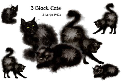 black cats clip art 11