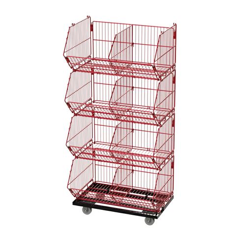 4 Basket Stackable Movable Wire Dump Bins Buy 4 Basket Stackable