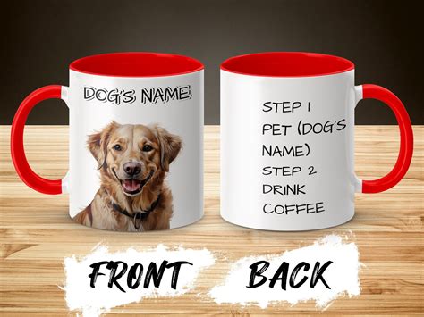 Golden Retriever Coffee Mug Personalized Dog Name Funny Dog Lover