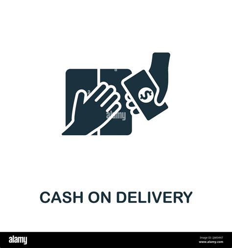 Cash On Delivery Icon Monochrome Simple Line Shipping Icon For