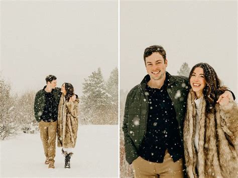 Jackson Hole Winter Engagement Daniel Caroline Erin Wheat Co