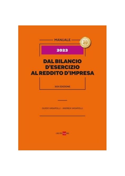 Il Vasapolli 2023 Dal Bilancio D Esercizio Al Reddito D Impresa