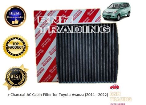 Charcoal AC Cabin Filter For Toyota Avanza 2011 2022 Lazada PH