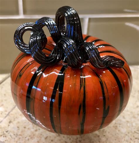 Everlasting Pumpkin Glass Sculpture By Original Bristol Blue Glass Artofit