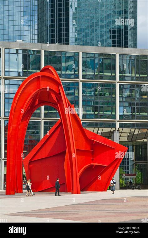 France Hauts De Seine La Defense The Spider Red Sculpture By Alexander