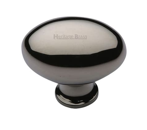 Heritage Brass Oval Design Cabinet Knob 32mm Or 38mm Polished Nickel C114 Pnf