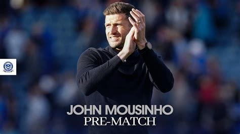 John Mousinho Pre Match Pompey Vs Wycombe Wanderers YouTube