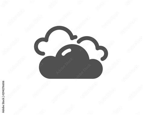 Clouds sign. Cloudy weather icon. Sky symbol. Classic flat style ...