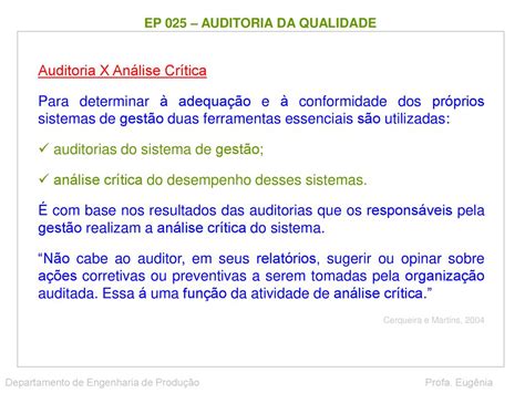 Ep Auditoria Da Qualidade Ppt Carregar