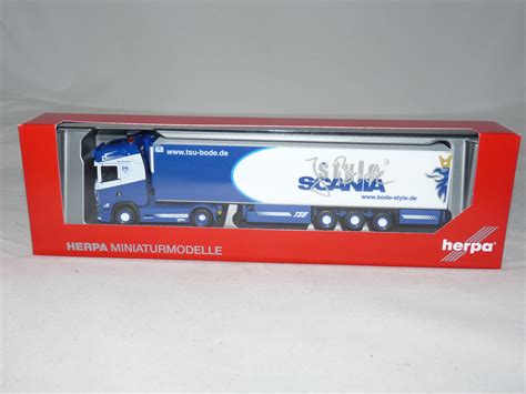 herpa 314466 Scania CS 20 HD Kühlkoffer Sattelzug TSU Bode 1 87 NEU