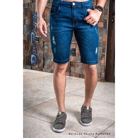 Bermudas Jeans Masculinas Lycra Elastano Direto Da Fabrica Shopee