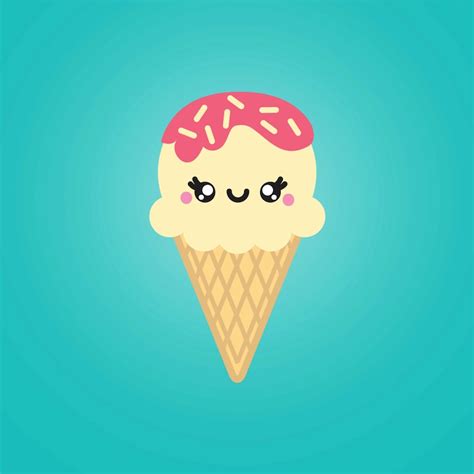 Premium Vector Clipart Kawaii Icecreams Cute Ice Creams Etsy