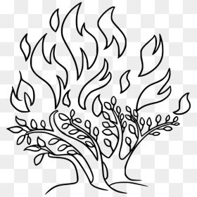 Moses And The Burning Bush Clip Arts - Moses Burning Bush Clip Art, HD ...