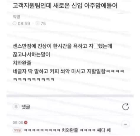 멘탈 좋은 신입사원 유머움짤이슈 에펨코리아