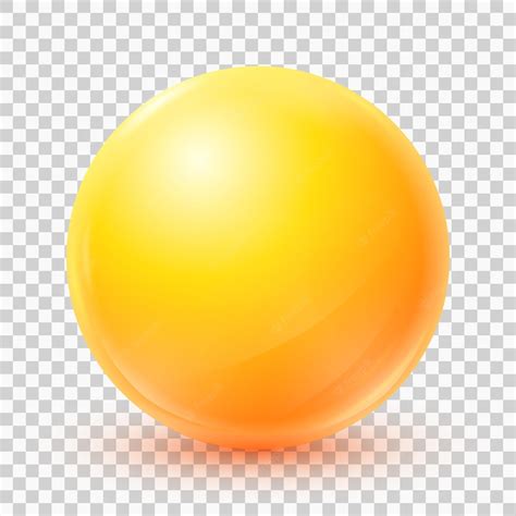 Premium Vector Vector Yellow Ball Realistic 3d Sphere Isolated On