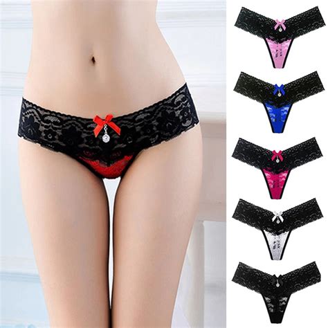 DAMES SEXY DENTELLE String G String Culotte Culotte Lingerie Sous Vêtements EUR PicClick FR