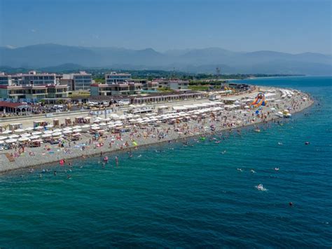 Sochi Russia July 2017 The Beach Near The Olympic Park Editorial