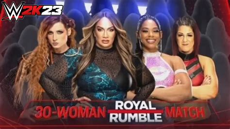 WWE 2K23 Royal Rumble 30 Woman Royal Rumble Match YouTube