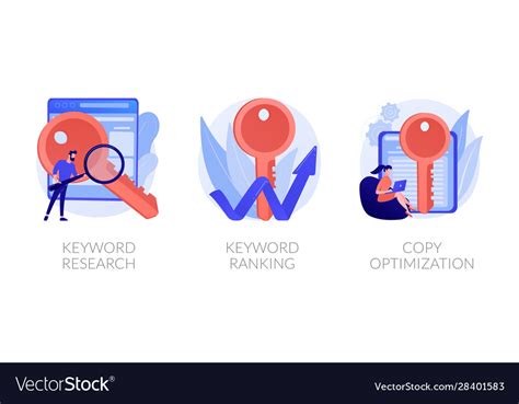 Seo Keywords Concept Metaphors Royalty Free Vector Image