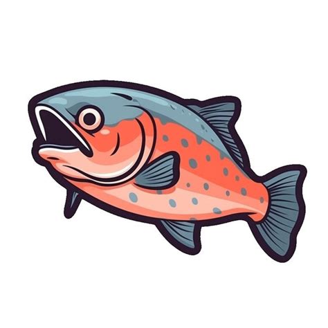 Cute Salmon Stickers Etsy