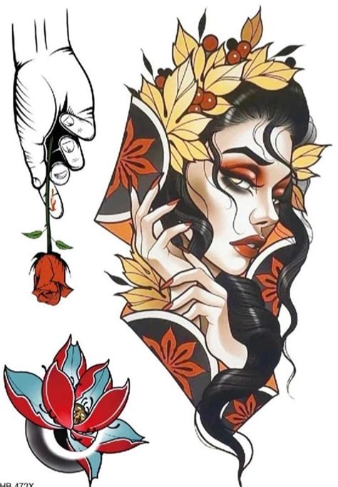 Pin by Weißer Hai on Tattoo Kunst 90 Traditional tattoo girls Neo