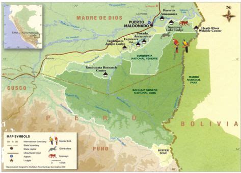 Tambopata Maps - Tambopata Info - Fertur Peru