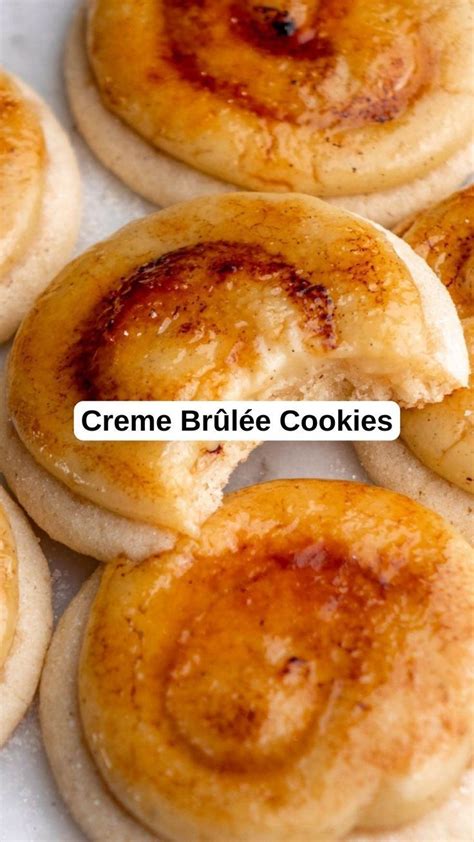 Creme Brûlée Cookies | Chewy Sugar Cookies with Vanilla Cream Filling