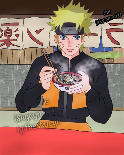 Naruto eating ramen by theskycyn on DeviantArt