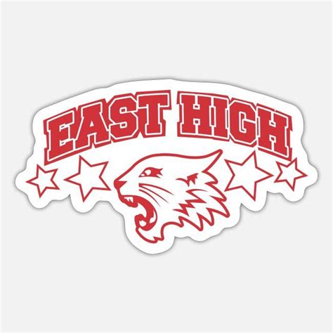 High School Musical East High Logo Sticker East High School, Junior ...