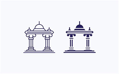 Arch temple illustration icon 15756216 Vector Art at Vecteezy