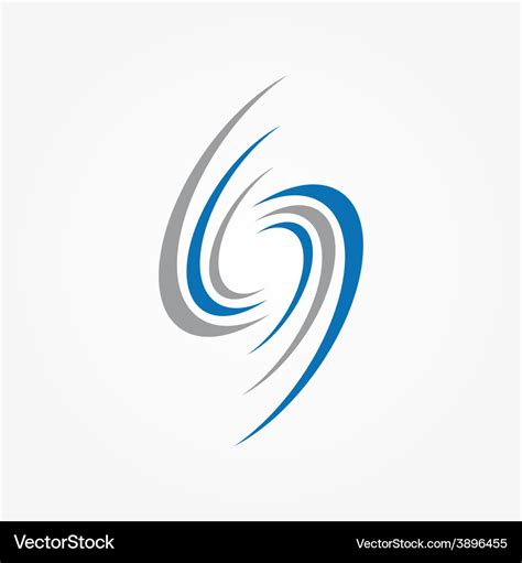 Spiral and swirls logo design elements Royalty Free Vector