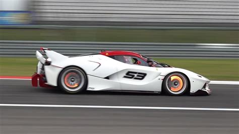 Ferrari Fxx K Pure Sound At Nürburgring Circuit Downshifts Accelerations Hot Glowing Brakes