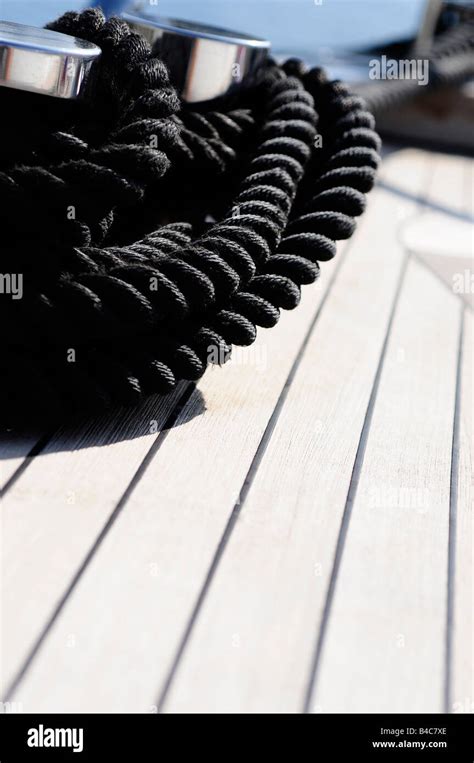 Ropes On The Deck Of A Super Yacht Picture By Patrick Steel