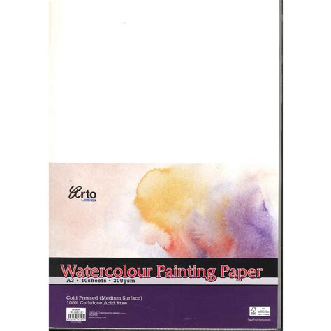 ARTO By CAMPAP WATERCOLOUR PAINTING PAPER A3SIZE 10 S 300gsm CR36347