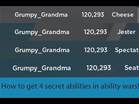 How To Get 4 Secret Abilities In Ability Wars YouTube