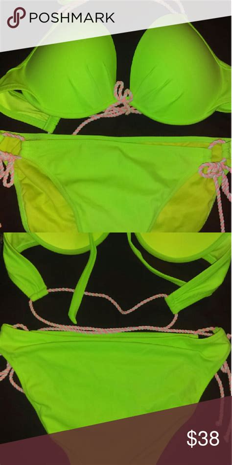 Victoria Secret Lime Green Bikini With Images Lime Green Bikini