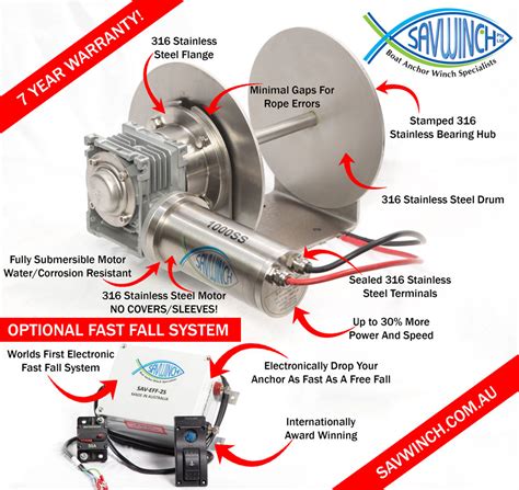 Savwinch 1000SS Signature Stainless Steel Drum Winch Your One Stop