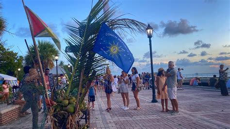 Key West Mallory Square Sunset Celebration Live Hd P Fps Youtube