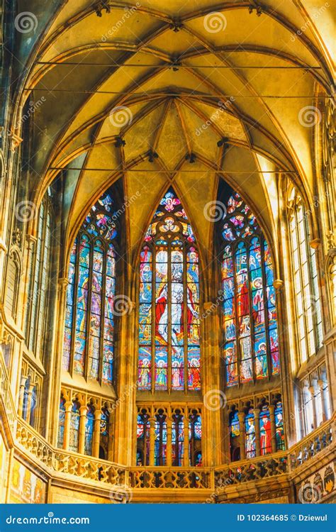 Interior Of St Vitus Cathedral At Prague Castle Czech Republic