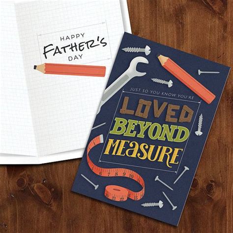 Youre Loved Beyond Measure Workshop Themed Printable Fathers Day Card