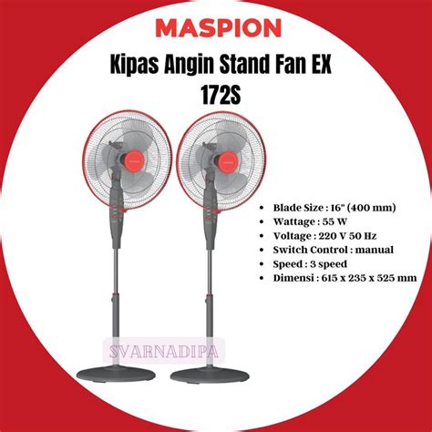 Maspion Kipas Angin Ex S Stand Fan