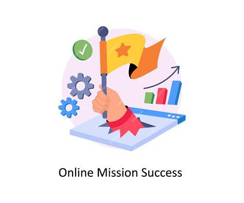 Premium Vector | Online Mission Success concepts style illustration EPS