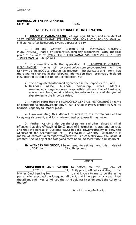 Certificate Of No Change Form Nyc Fillable Printable Forms Free Online