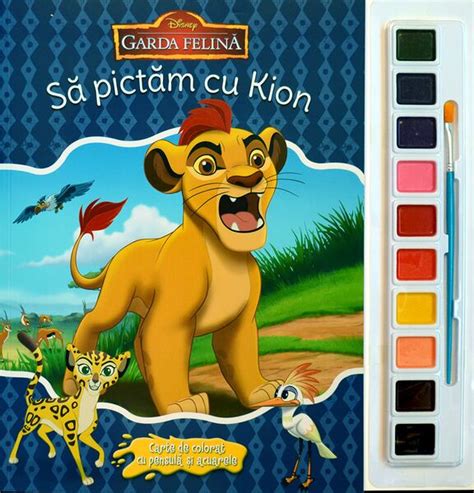 Disney Garda Felina Sa Pictam Cu Kion Carte De Colorat Cu Pensula Si