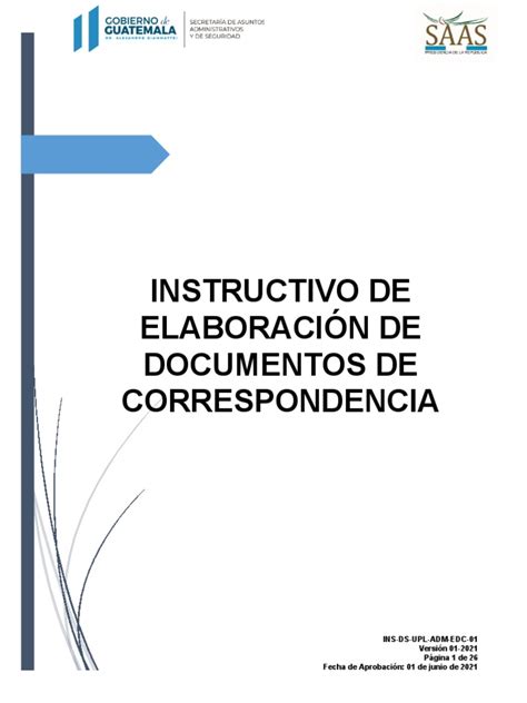 Instructivo De Elaboracion De Documentos De Correspondencia Pdf Documento Instrumento