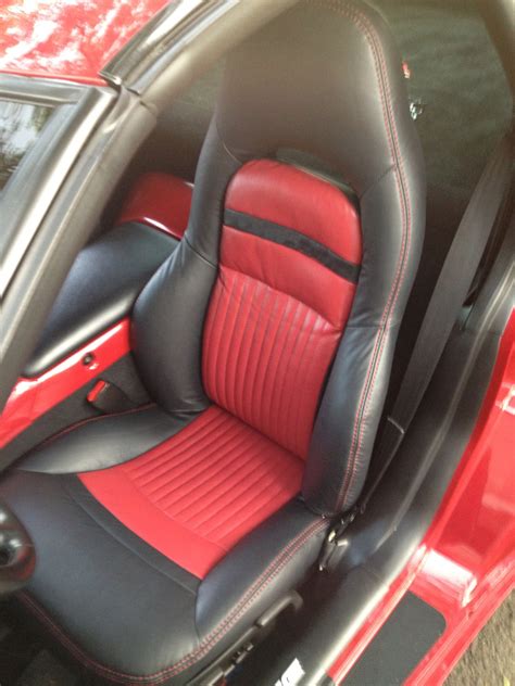 1997 2004 C5 Corvette Synthetic Leather Seat Covers Black Firethorn