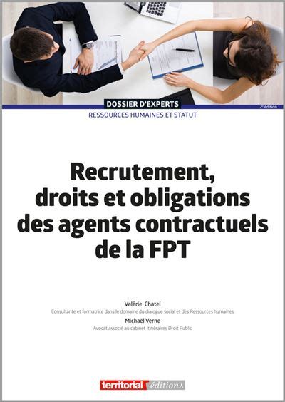 Recrutement Droits Et Obligations Des Agents Contractuels De La Fpt